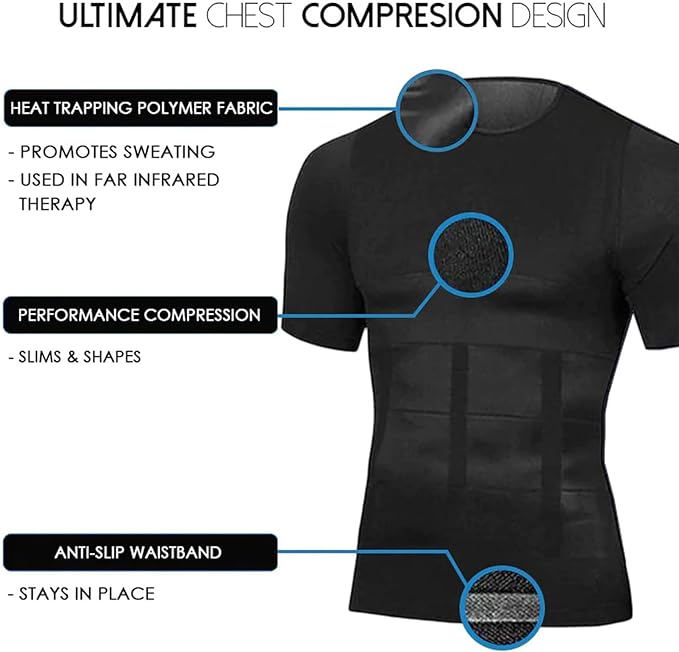Tricou de slabit pentru barbati Slim'n Lift — Confort Personal Zi de Zi