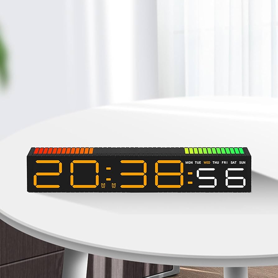 Ceas Electronic LED cu 2 Moduri de Afișare 9 Culori — Utilitate Smart Zi de Zi