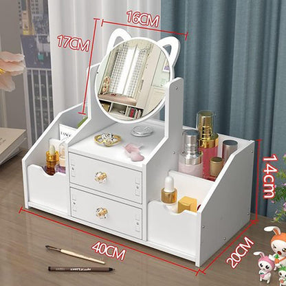 Organizator alb pentru cosmetice și bijuterii PVC 40 x 20 — Confort Practic Pentru Casa Ta