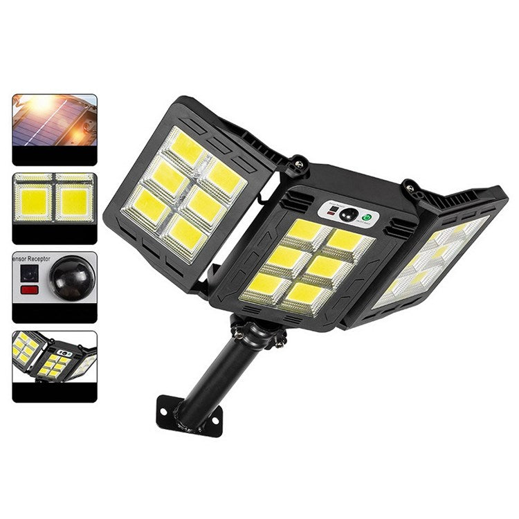 Lampa Solara Tripla 200W COB – Autonoma IP65 — Ambient Modern Pentru Acasă