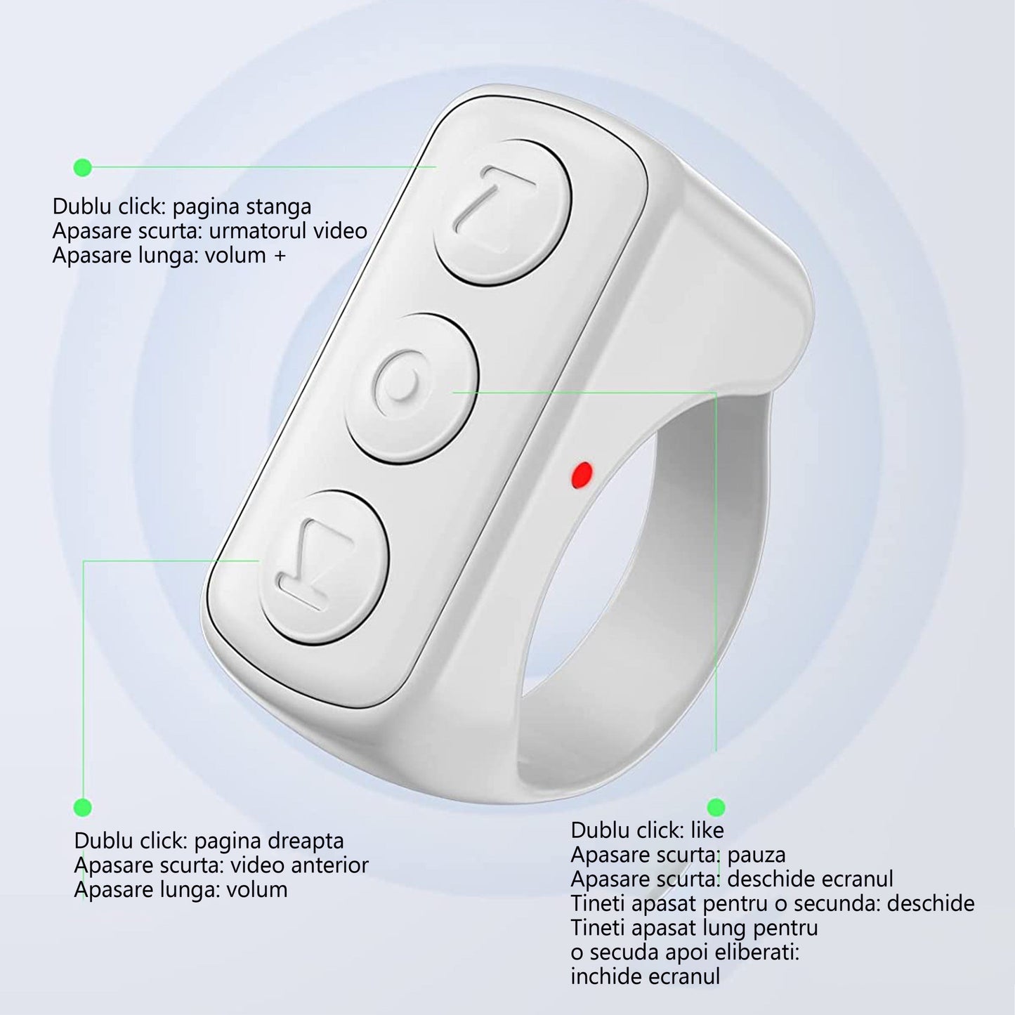 Inel telecomanda pentru control telefon — Utilitate Smart Zi de Zi