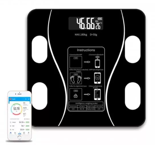 Cantar corporal cu ecran digital Iluminat conectare bluetooth — Confort Personal Zi de Zi