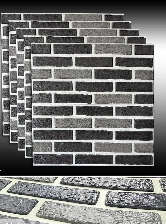 Tapet auto-adeziv 3D cu textura de caramida 68 x 68 — Confort Practic Pentru Casa Ta