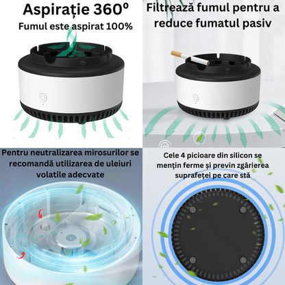 Scrumiera electrica inteligenta — Confort Practic Pentru Casa Ta