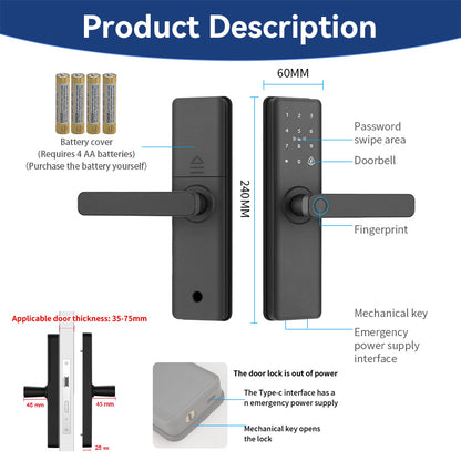 Incuietoare Inteligenta Wireless cu Amprenta, A-153-3