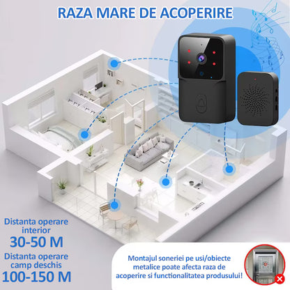 Sonerie Wireless cu Camera Video HD 720p si Vedere Nocturna, A-147-18