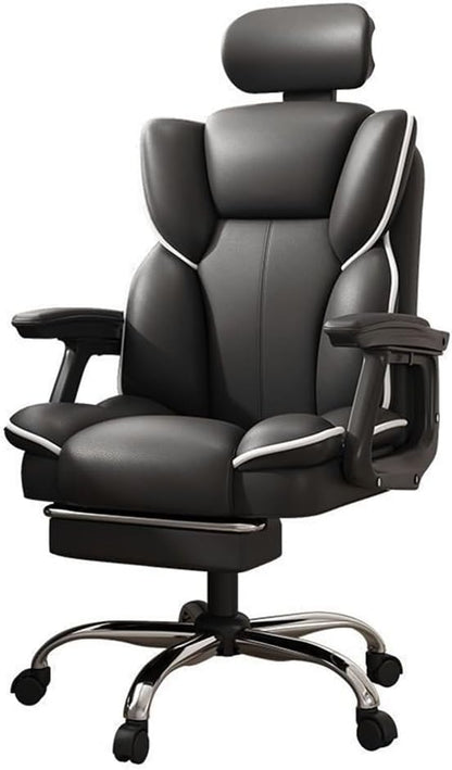 Scaun Ergonomic Directorial cu Suport Picioare Rabatabil Piele Ecologica — Confort Practic Pentru