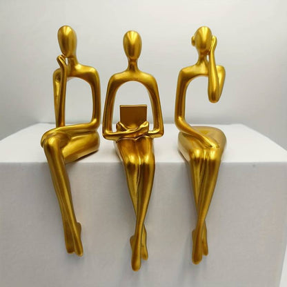 Set 3 decorative aurii din rasina — Confort Practic Pentru Casa Ta