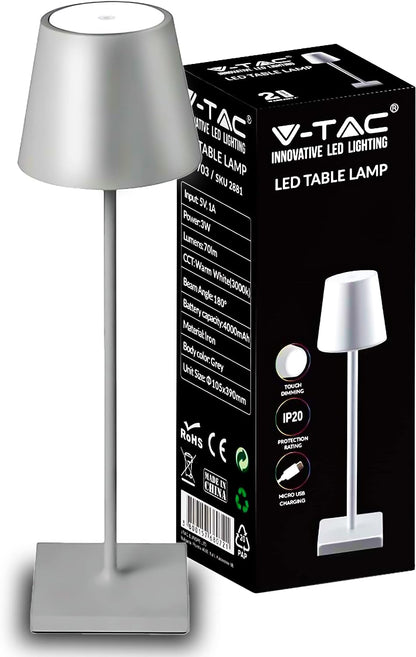 Lampa de masa touch led reincarcabila cu tija telescopica — Ambient Modern Pentru Acasă