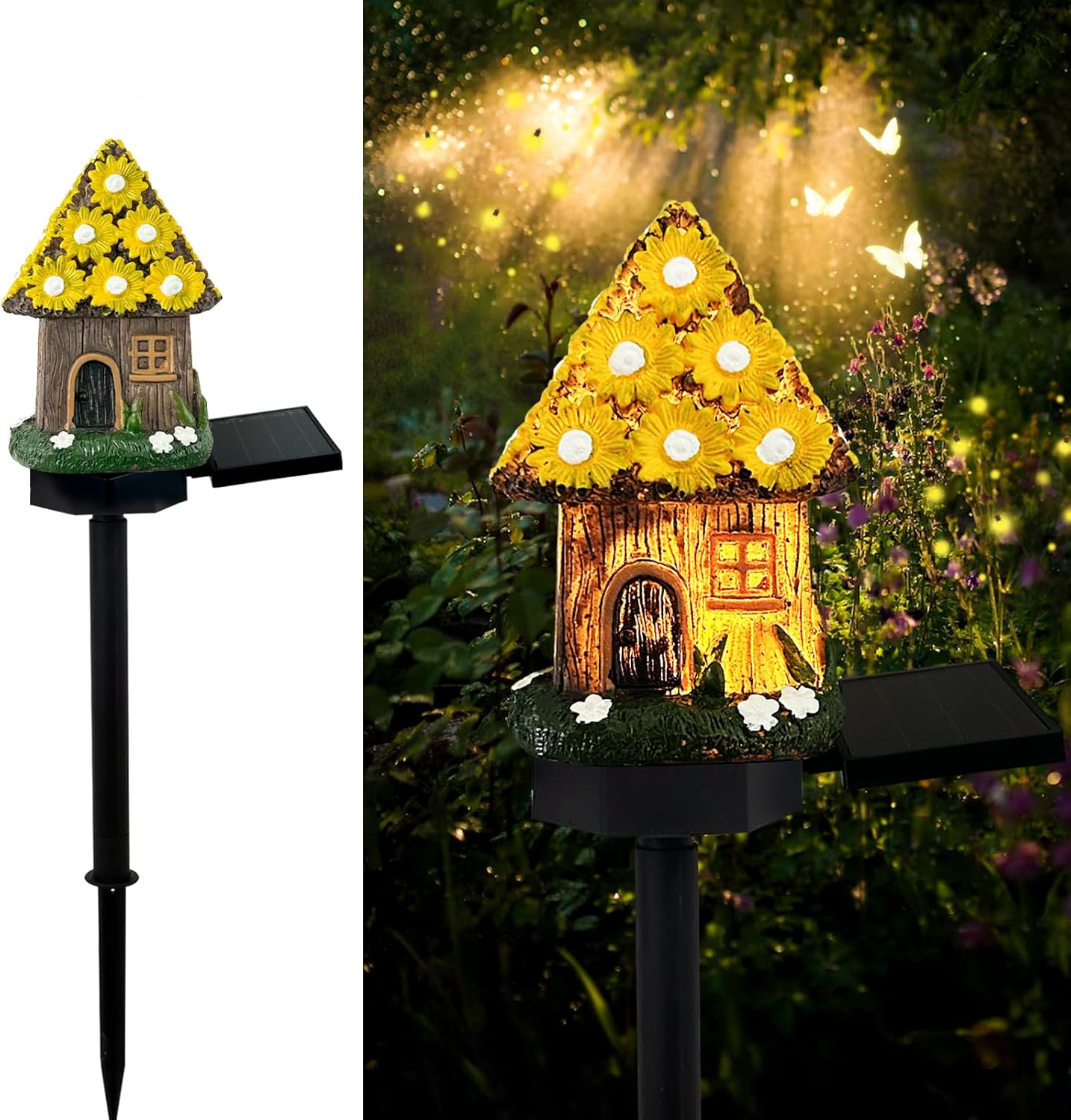 Lampa decorativa de gradina cu încarcare solara