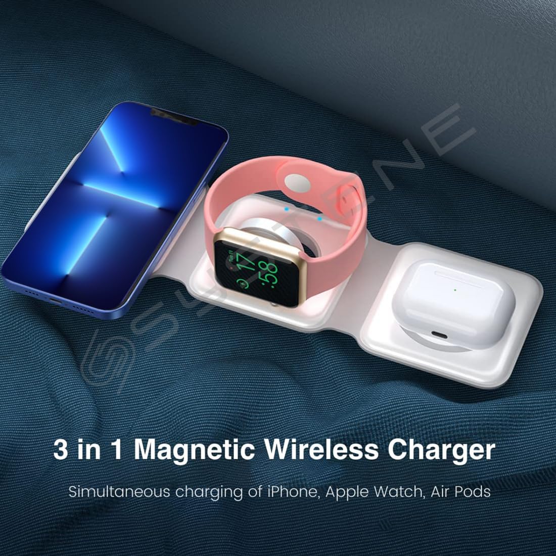 Incarcator cu inductie magnetica 3 in 1 15W — Utilitate Smart Zi de Zi
