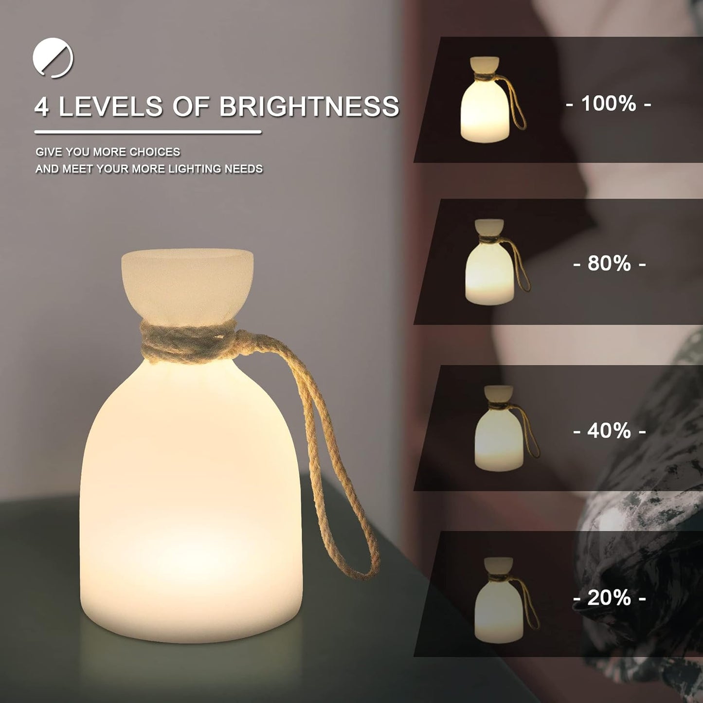 Lampa de masa portabila RGB cu baterie reincarcabila — Confort Practic Pentru Casa Ta