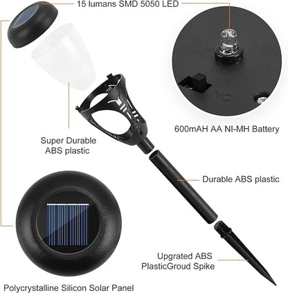 Set 2 lampi solare LED pentru exterior sub forma de — Ambient Modern Pentru Acasă