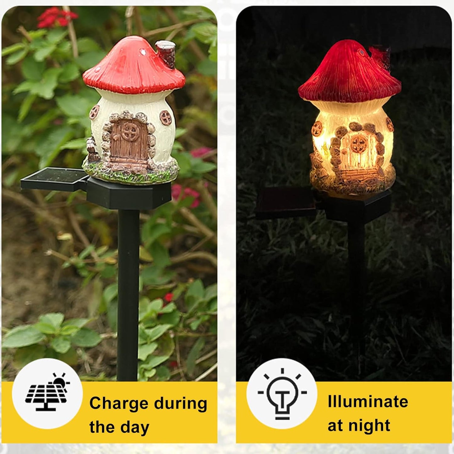 Lampa decorativa de gradina cu încarcare solara