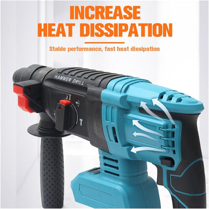 Bormasina cu Percutie Fara Fir Brushless 1850W 2 Acumulatori 18V