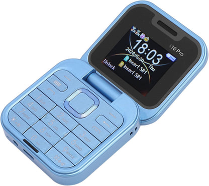 Telefon Mini Pliabil Flip Phone i16 Pro Dual SIM cu Bluetooth și Cameră, A-147-5