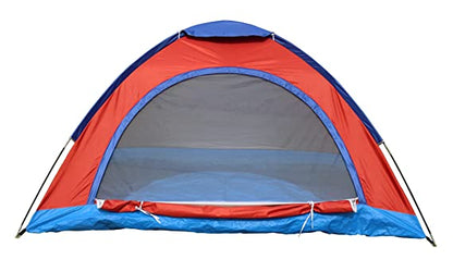 Cort camping 2-6 persoane cu plasa pentru insecte rosu/albastru — Mai Mult Confort Oriunde