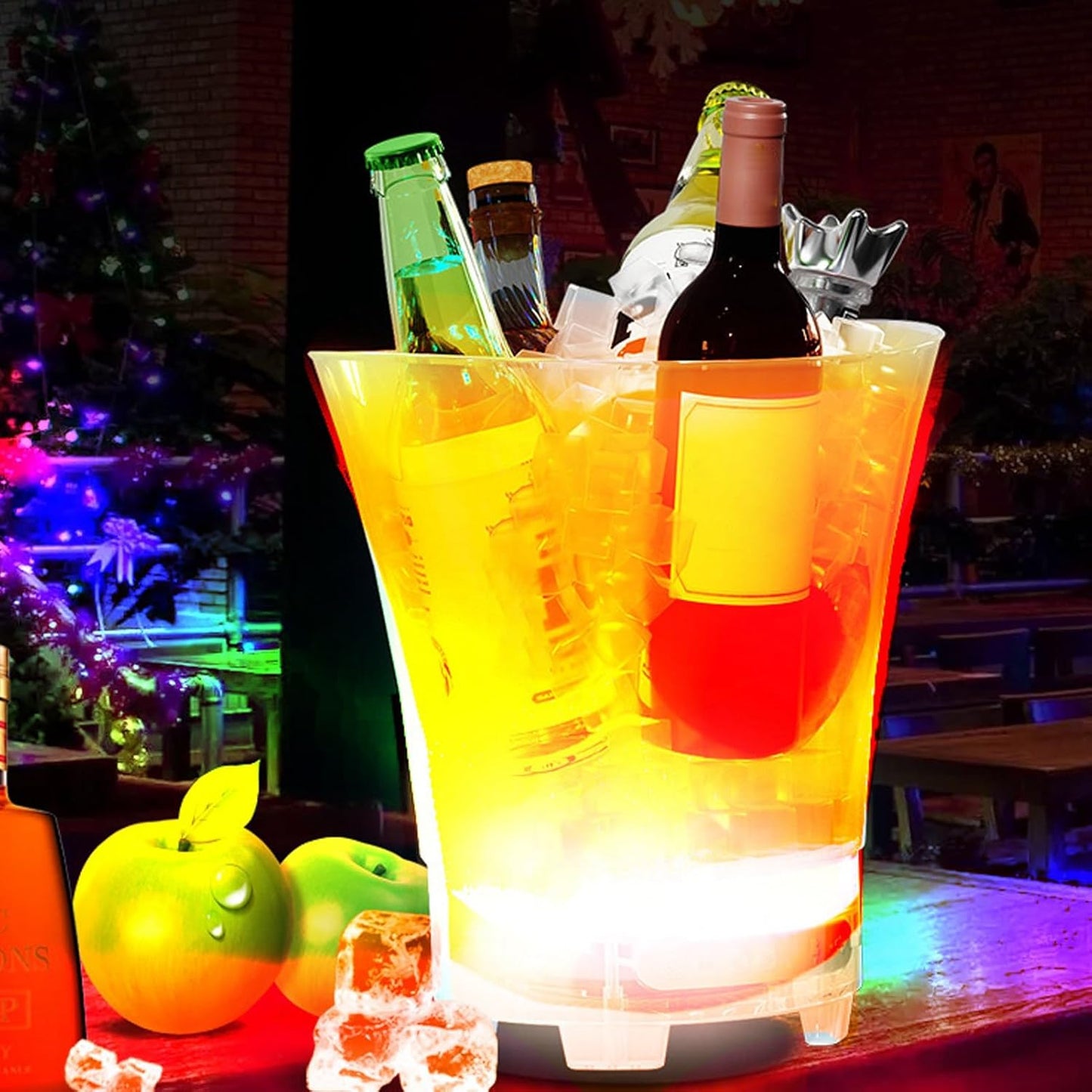 Frapiera gheata 7L cu iluminare LED si boxa wireless reincarcabila — Utilitate Smart Zi de Zi