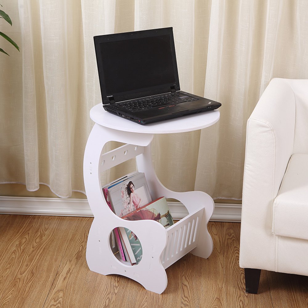 Masuta decorativa pentru cafea cu suport reviste si ziare 28cm — Confort Practic Pentru Casa Ta