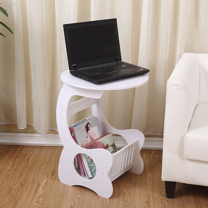 Masuta decorativa pentru cafea cu suport reviste si ziare 28cm — Confort Practic Pentru Casa Ta