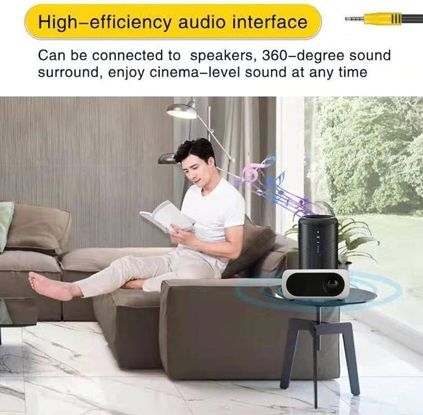 Videoproiector portabil FULL HD cu LED-uri — Utilitate Smart Zi de Zi