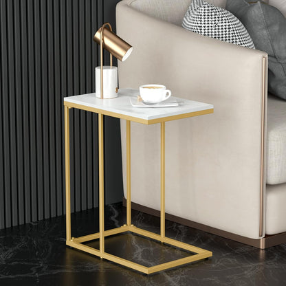 Masuta laterala cu blat tip C design modern 45 x — Confort Practic Pentru Casa Ta