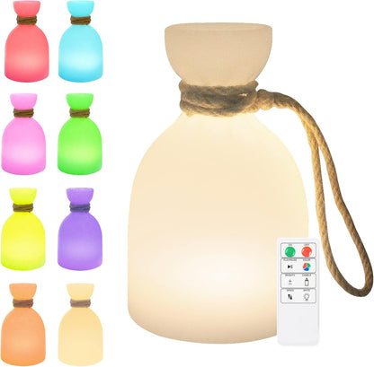 Lampa de masa portabila RGB cu baterie reincarcabila — Confort Practic Pentru Casa Ta