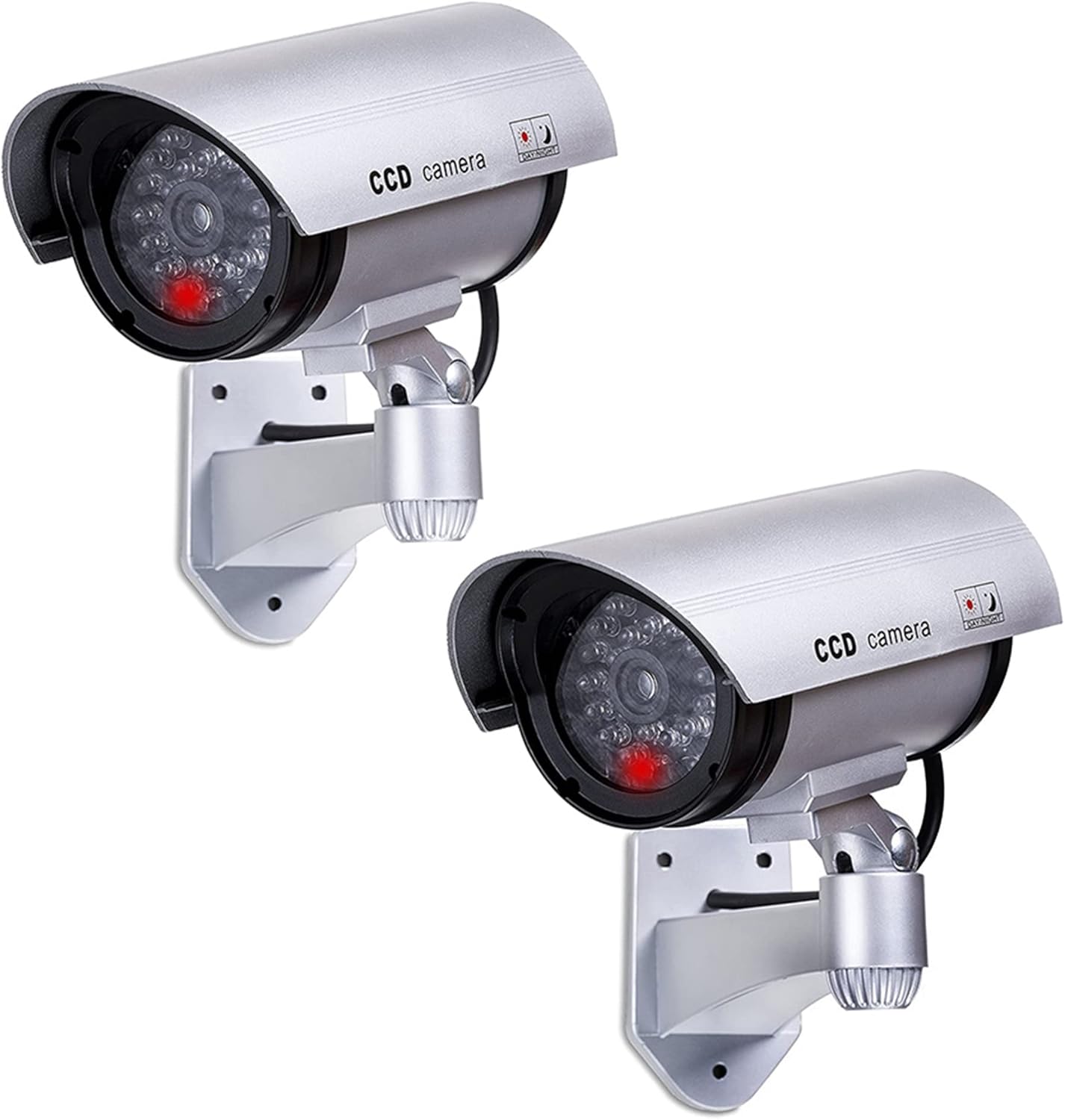 Set 4 camere supraveghere video false LED rosu avertizor — Control și Siguranță Zi de Zi