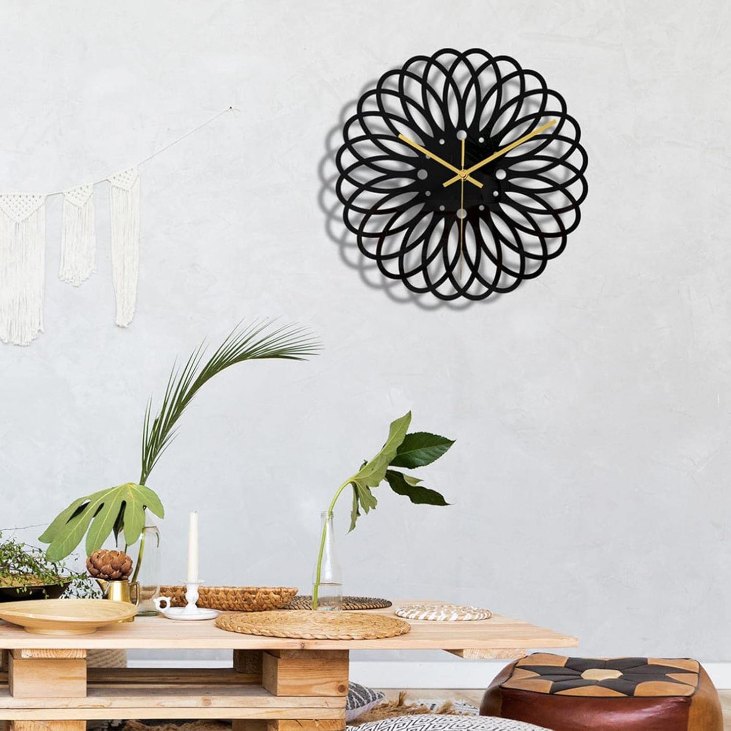 Ceas de perete 30 cm design geometric 3D modern silentios — Confort Practic Pentru Casa Ta