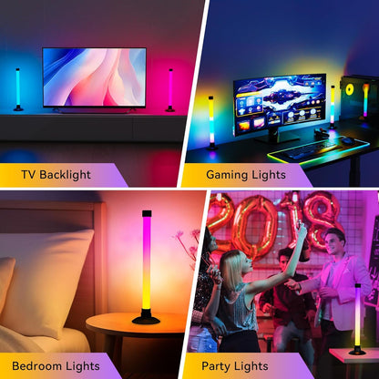 Set 2 Bare LED RGB Inteligente Ambientale cu Aplicație și Telecomandă, A-127-38