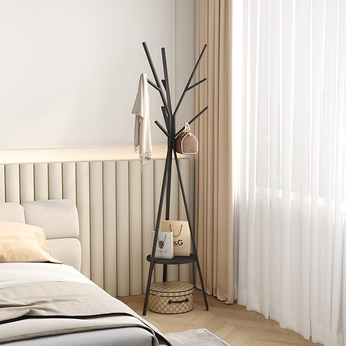 Cuier haine cu suport din lemn pentru accesorii 180 x — Confort Practic Pentru Casa Ta