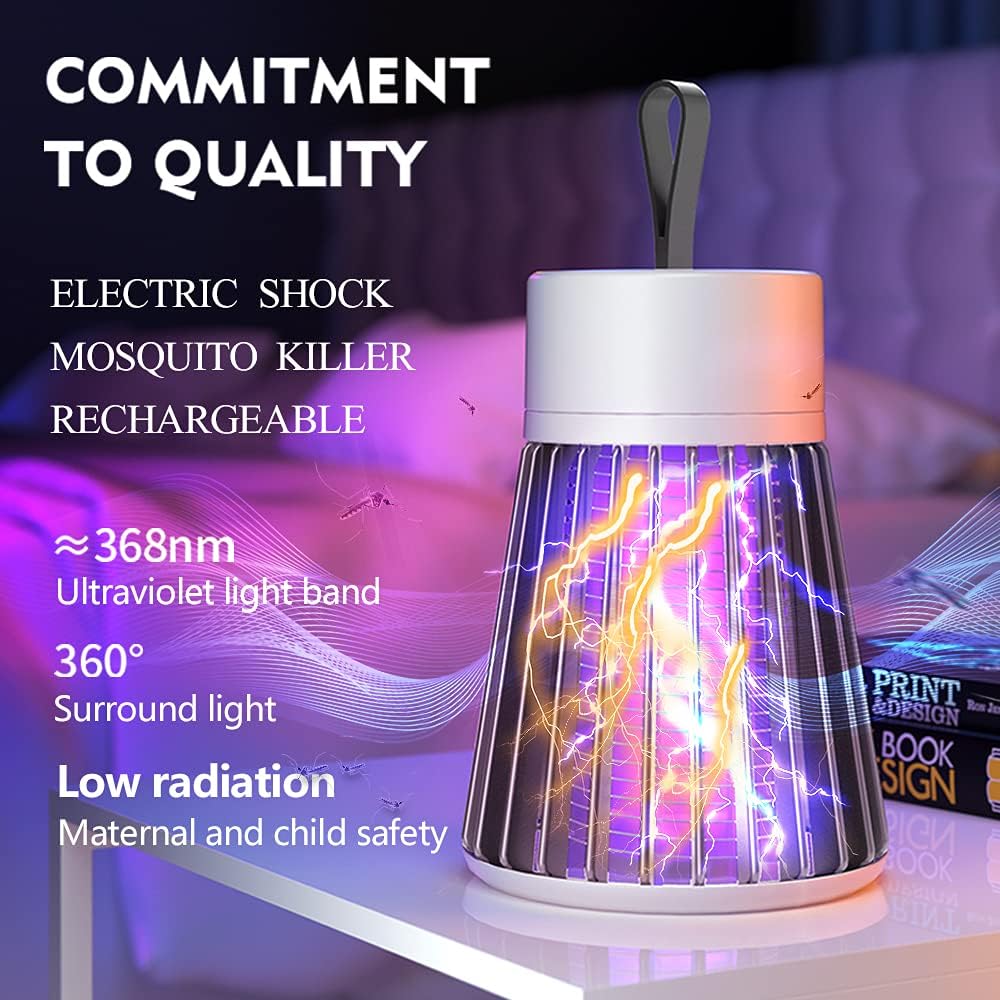 Lampă UV Anti-Insecte Reîncărcabilă USB cu Acumulator și Suspendare, A-165-4