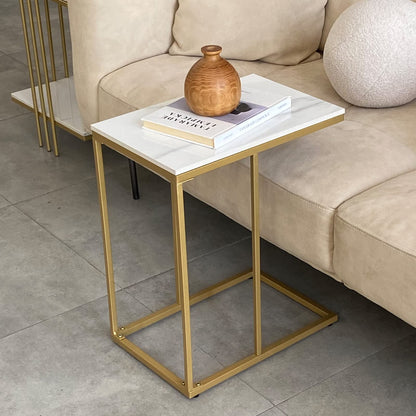 Masuta laterala cu blat tip C design modern 45 x — Confort Practic Pentru Casa Ta
