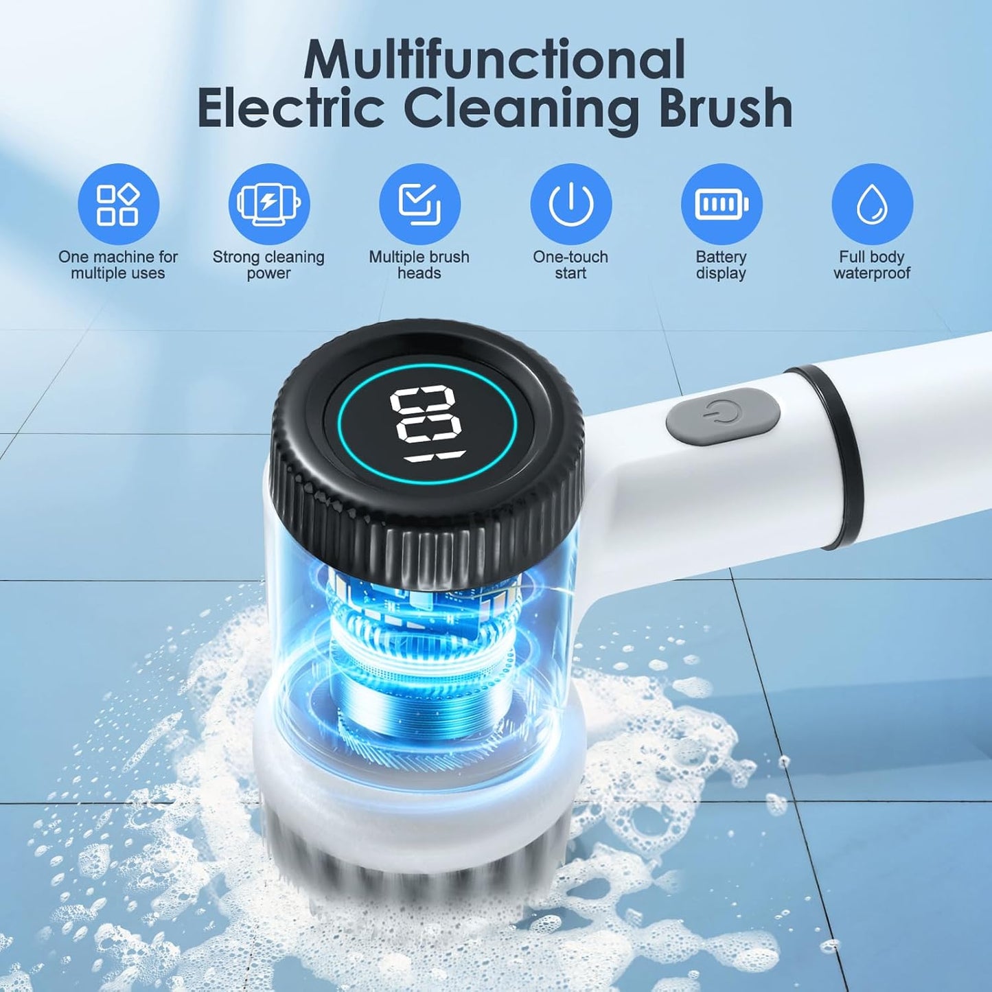 Perie electrica pentru curatare diferite suprafete incarcare USB — Mai Mult Confort în Bucătărie
