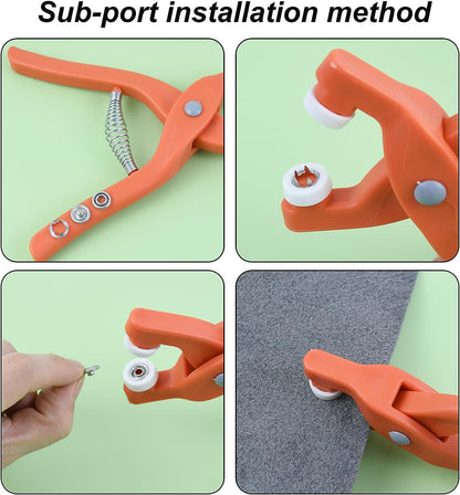 Cleste de mercerie pentru montat capse cu 50 de capse — Soluție Practică Pentru Acasă