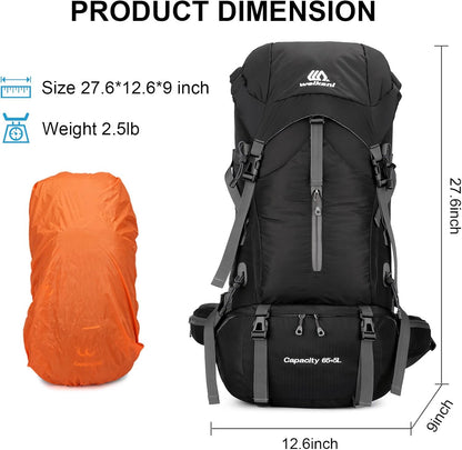 Rucsac drumetie 70L cu husa ploaie si sistem prindere echipament — Mai Mult Confort Oriunde