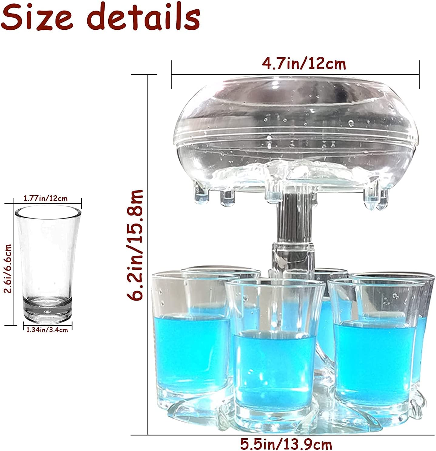 Dispenser pentru shoturi cu 6 pahare — Mai Mult Confort Oriunde