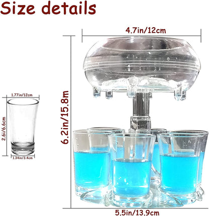Dispenser pentru shoturi cu 6 pahare — Mai Mult Confort Oriunde