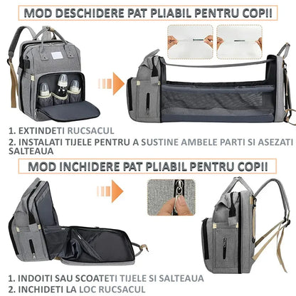 Geanta-Rucsac tip patut extensibil pentru copii — Util Pentru Familie și Copii