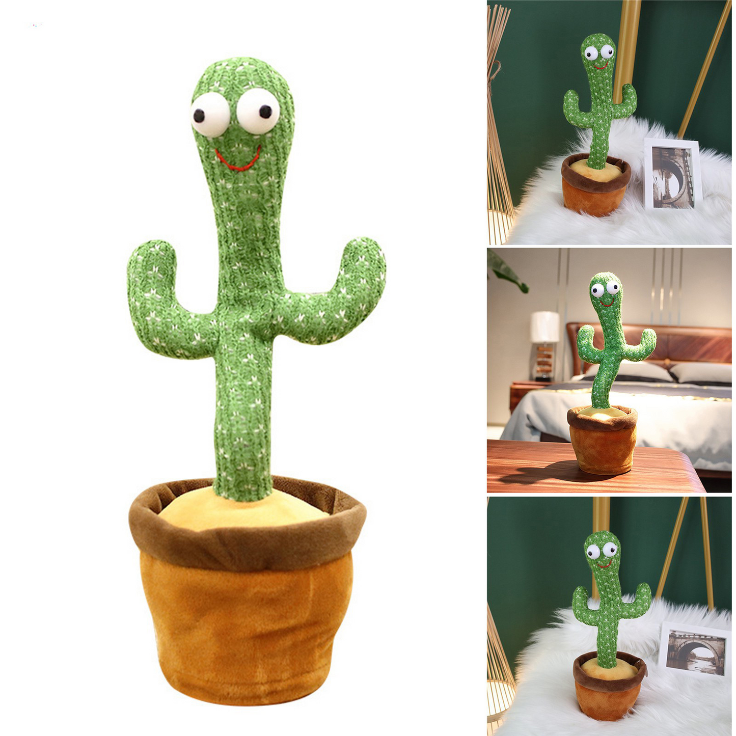 Jucarie de plus Cactus dansator cu acumulator — Util Pentru Familie și Copii