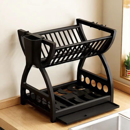 Suport de Vase pe 2 Niveluri cu Tava de Scurgere, 33x24x30.5 cm, A-152-2