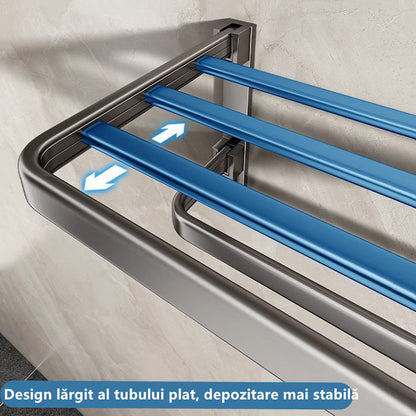 Raft Pliabil pentru Prosoape, Montare pe Perete, Baie, A-177-7