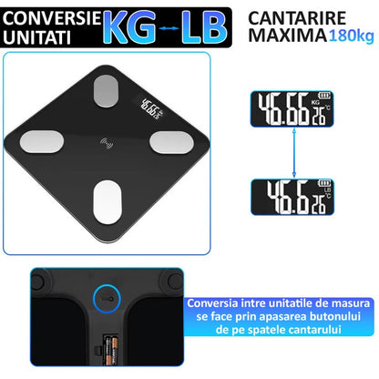 Cantar Corporal Bluetooth cu Aplicatie, A-172-7