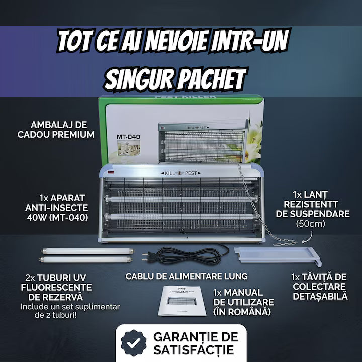 Aparat Anti-Tantari Electric 40W, pentru Interior si Exterior, A-163-14