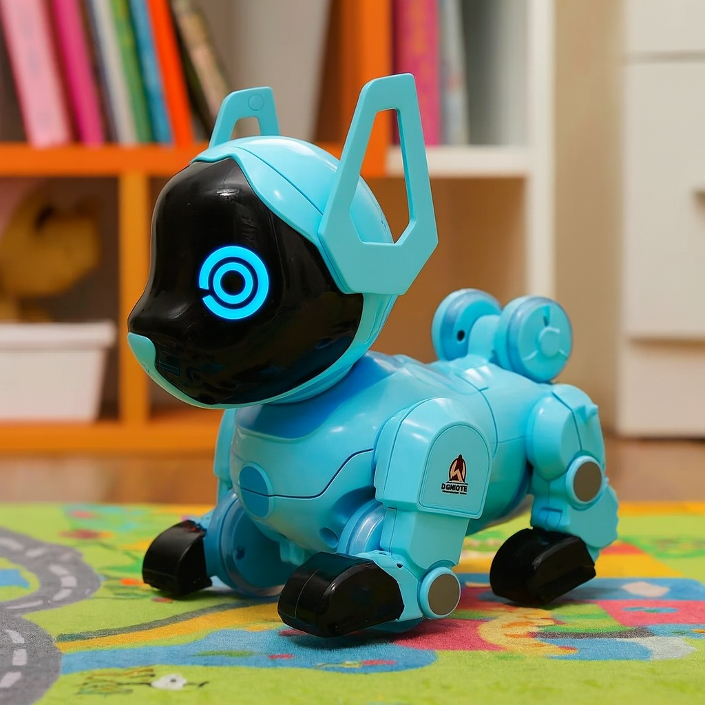 Robot Catelus Smart cu telecomanda ceas — Util Pentru Familie și Copii