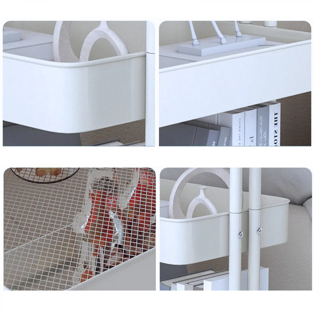 Raft portabil cu 3 nivele – cu cosuri metalice si — Confort Practic Pentru Casa Ta