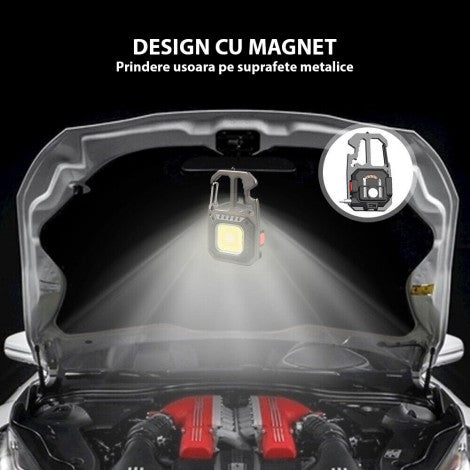 Lanterna LED tip breloc cu dispozitiv spargere geamuri — Ambient Modern Pentru Acasă