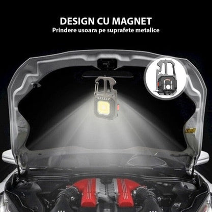 Lanterna LED tip breloc cu dispozitiv spargere geamuri — Ambient Modern Pentru Acasă