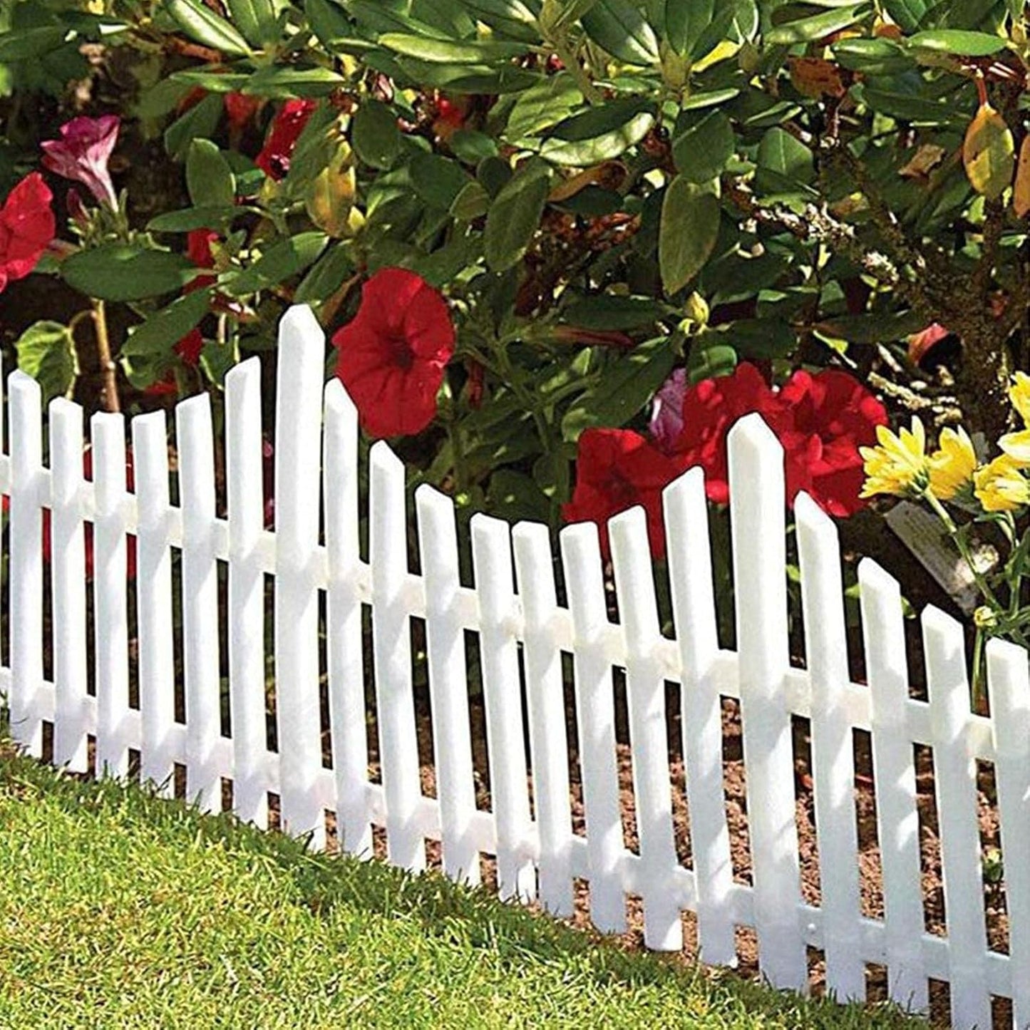 Set 6 bucati gard decorativ din plastic pentru gradina 57.5