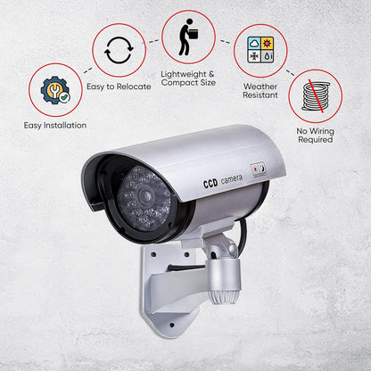 Set 4 camere supraveghere video false LED rosu avertizor — Control și Siguranță Zi de Zi